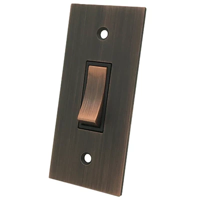 Heritage Flat Antique Copper Architrave Switches