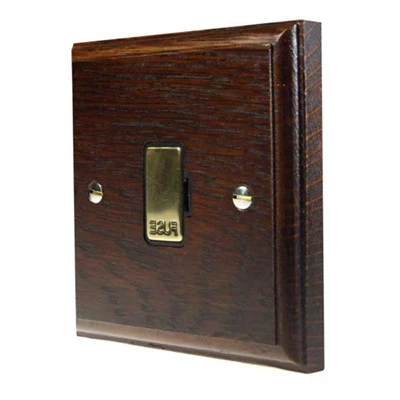 Jacobean Dark Oak | Polished Brass Unswitched Fused Spur