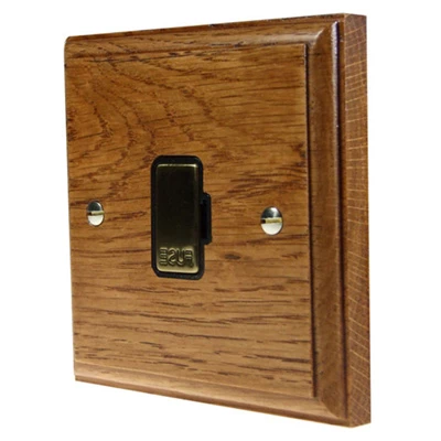 Jacobean Medium Oak | Polished Brass Unswitched Fused Spur