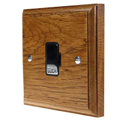 Jacobean Medium Oak | Polished Chrome Unswitched Fused Spur