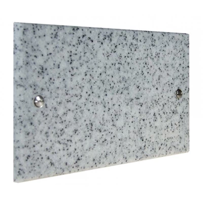 Light Granite / Polished Stainless Blank Plate