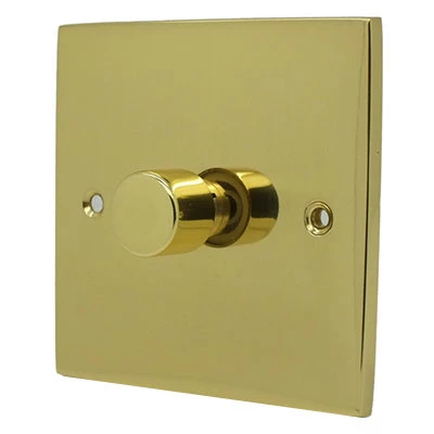 Low Profile Polished Brass Push Light Switch