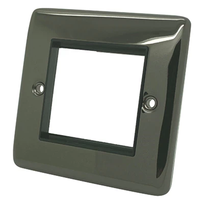 Low Profile Rounded Black Nickel Modular Plate