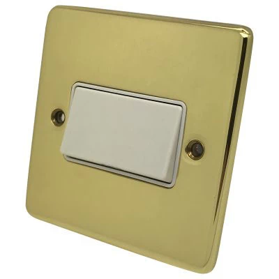 Low Profile Rounded Polished Brass Fan Isolator