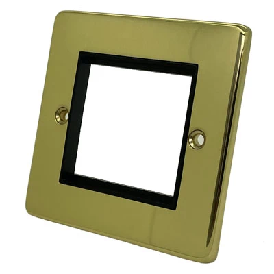 Low Profile Rounded Polished Brass Modular Plate