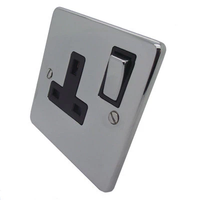 Low Profile Rounded Polished Chrome Time Lag Staircase Switch