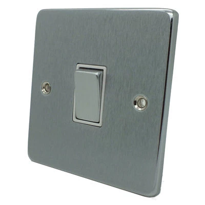 Low Profile Rounded Satin Chrome Light Switch