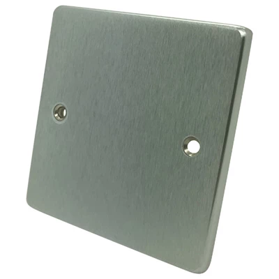 Low Profile Rounded Satin Chrome Blank Plate