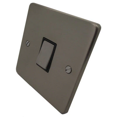 Low Profile Rounded Satin Nickel Light Switch