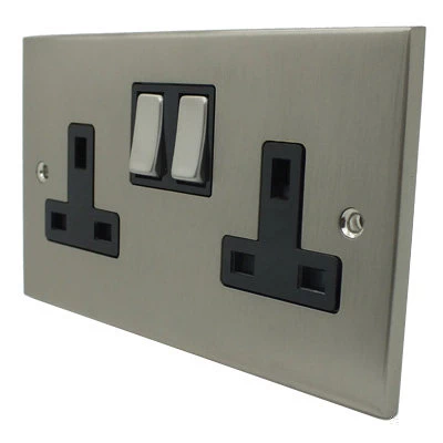 Satin Nickel Low Profile Sockets & Switches