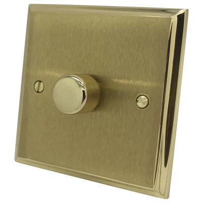 Mayfair Premier Satin Brass / Polished Brass Push Light Switch