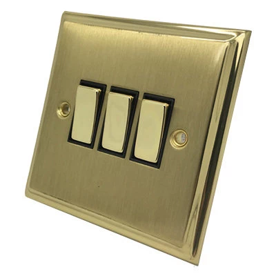 Monarch Satin Brass / Polished Brass Edge Light Switch
