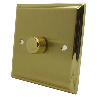 Monarch Satin Brass / Polished Brass Edge LED Dimmer