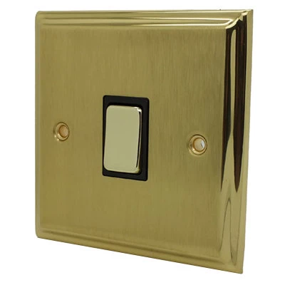 Monarch Satin Brass / Polished Brass Edge Intermediate Light Switch