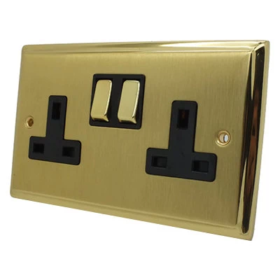Monarch Satin Brass | Polished Brass Edge Sockets & Switches