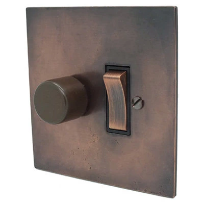 Natural Elements Natural Copper Dimmer and Light Switch Combination