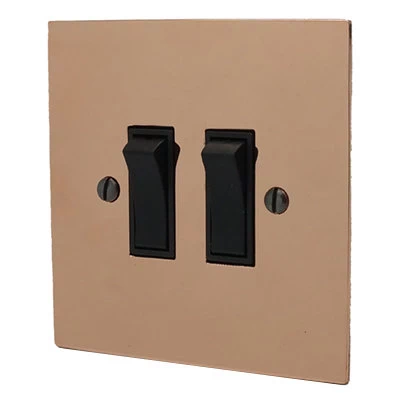 Natural Elements Polished Copper Intermediate Switch and Light Switch Combination