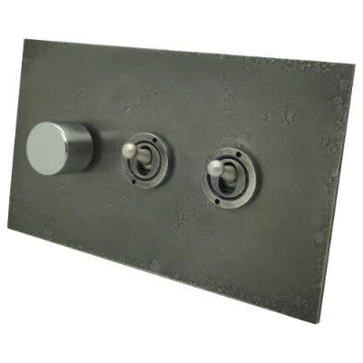 Natural Elements Natural Pewter Dimmer and Light Switch Combination