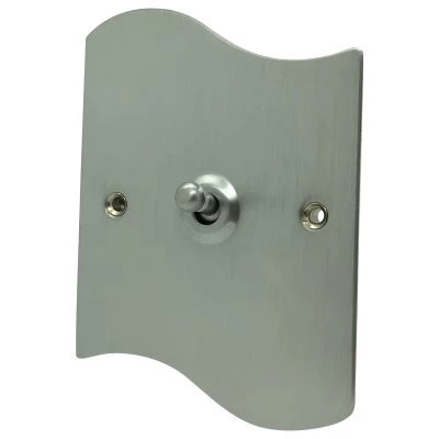 Ocean Wave Satin Chrome Intermediate Toggle (Dolly) Switch
