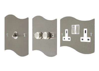 Ocean Wave Satin Stainless Light Switch