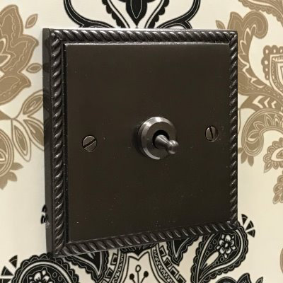 Palladian Bronze Dimmer and Toggle Switch Combination