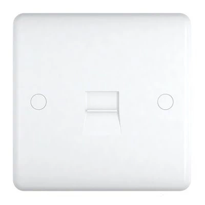 Pure White Telephone Extension Socket