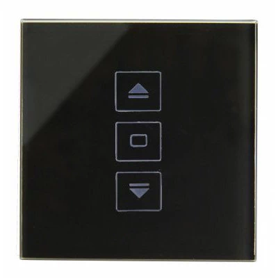 Crystal Black Glass Shutter Switch