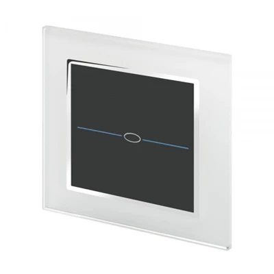 Crystal White Glass with Chrome Trim 20 Amp Switch
