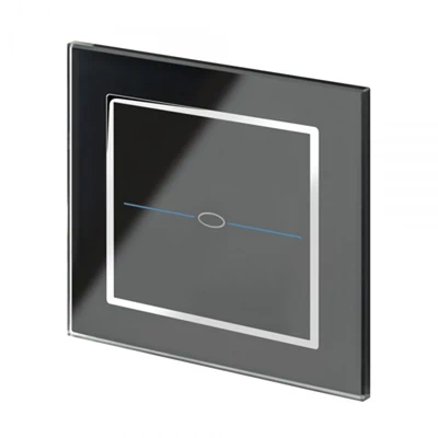 Crystal Black Glass with Chrome Trim 20 Amp Switch
