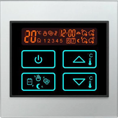 Crystal White Glass Thermostat Control