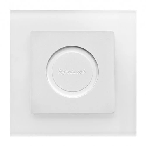 Crystal White Glass Smart Button Plate