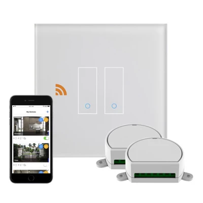 Crystal White Glass WiFi Dimmer