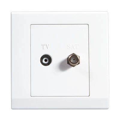 Simplicity White TV and SKY Socket