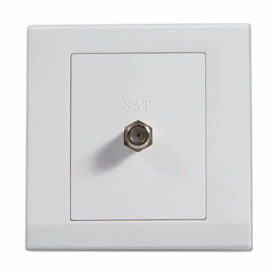 Simplicity White Satellite Socket (F Connector)