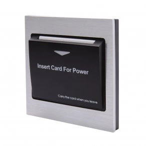 Hotel Aluminium with Black Card Switch