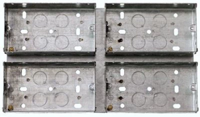 1 x Data Insert with 3 x 13A Twin Sockets Brushed Steel Media Plate