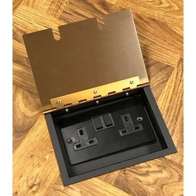 Recessed Floor Sockets / Floor Boxes Bronze Antique Sockets & Switches