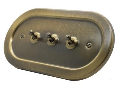 Regal Antique Brass Toggle (Dolly) Switch