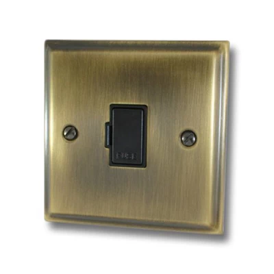 Regent Antique Brass Unswitched Fused Spur