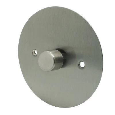 Disc Satin Stainless Push Light Switch