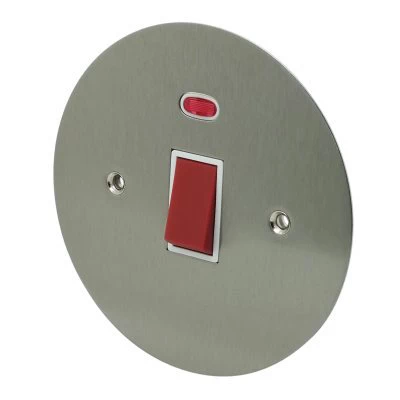 Disc Satin Stainless Cooker (45 Amp Double Pole) Switch