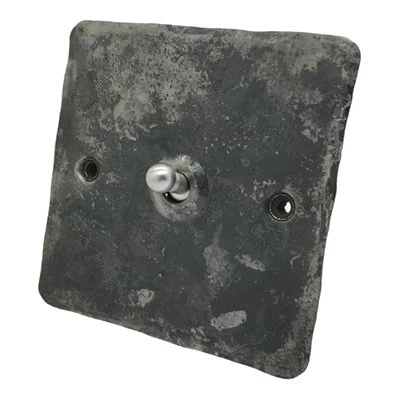 Flat Vintage Rustic Pewter Toggle (Dolly) Switch