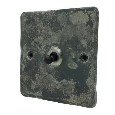 Flat Vintage Rustic Pewter Intermediate Toggle (Dolly) Switch