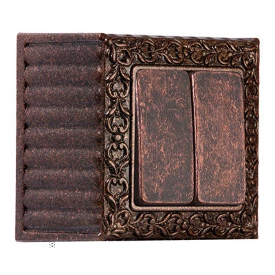 San Sebastian Surface Ornate Rustic Copper Dimmer and Light Switch Combination