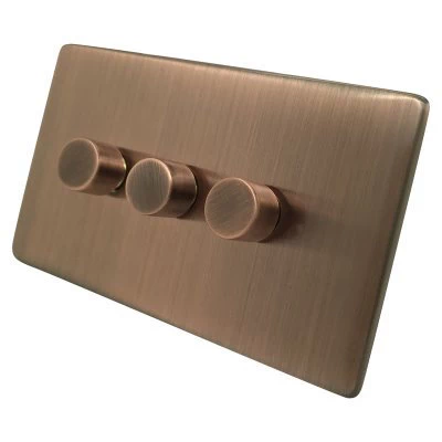 Screwless Aged Antique Copper LED Dimmer