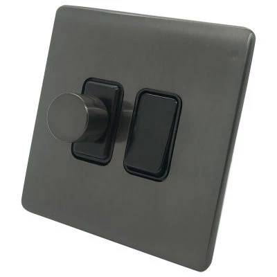 Screwless Aged Old Bronze Dimmer and Light Switch Combination
