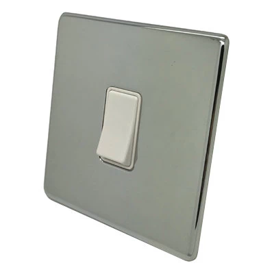 Contemporary Screwless Polished Chrome Retractive Switch