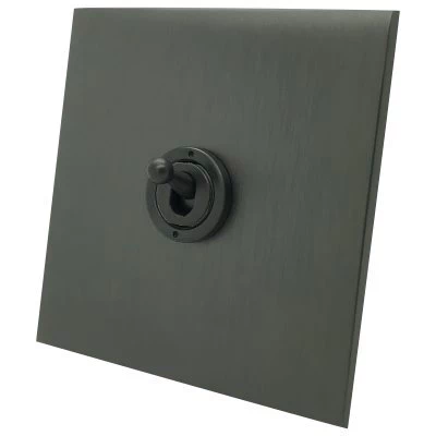 Screwless Square Old Bronze Cooker Control (45 Amp Double Pole Switch and 13 Amp Socket)