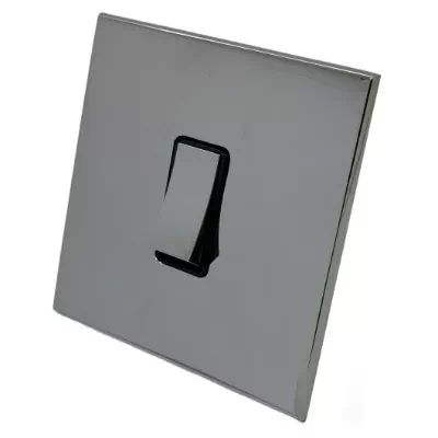 Screwless Square Polished Chrome Intermediate Light Switch