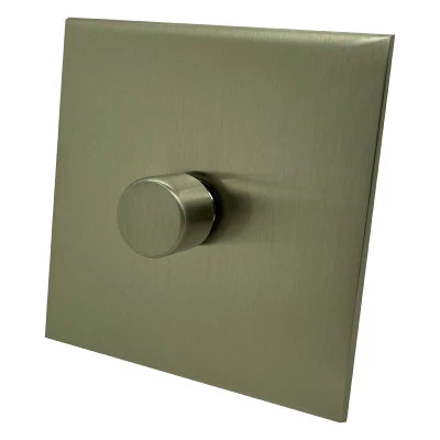 Screwless Square Satin Nickel LED Dimmer